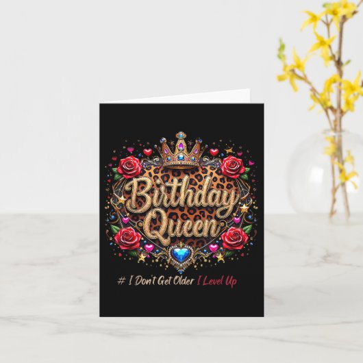 誕生日クイーン私は歳を取得しない私は可愛い誕生 カード (黄色い花)