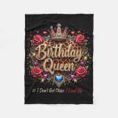 誕生日クイーン私は歳を取得しない私は可愛い誕生 フリースブランケット (正面)