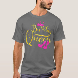 誕生日クイーン誕生日スクワートマッチングデイP Tシャツ