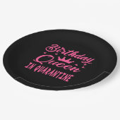 誕生日クイーン隔離室 ペーパープレート (アングル)