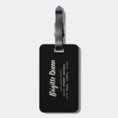 誕生日クイーン50 50歳の誕生日ヴィンテージクラウン ラゲッジタグ (裏面縦)