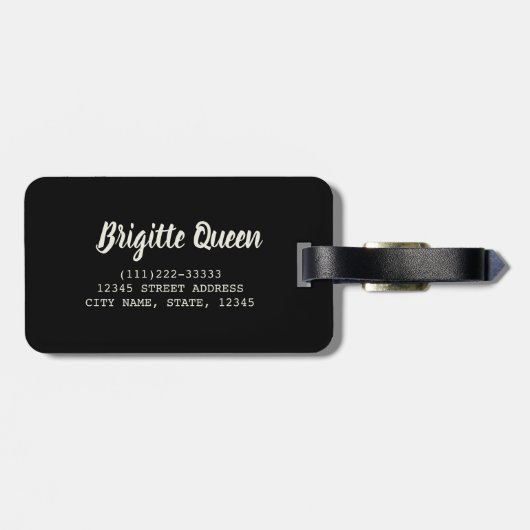 誕生日クイーン50 50歳の誕生日ヴィンテージクラウン ラゲッジタグ (裏面横)