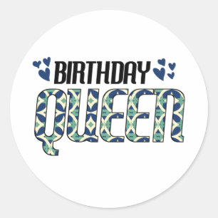 誕生日クイーン ラウンドシール