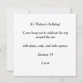 誕生日クマとケーキと風船 招待状 (裏面)