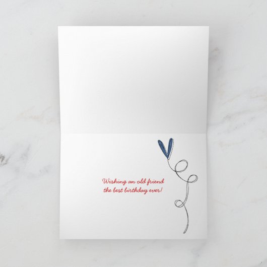 誕生日クマと人形 カード (内部)