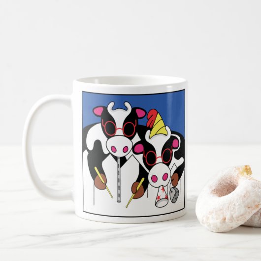 誕生日クラシックの白いコーヒーマグ コーヒーマグカップ (ドーナツ)