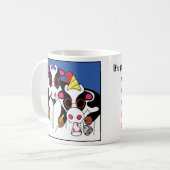 誕生日クラシックの白いコーヒーマグ コーヒーマグカップ (正面左)