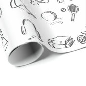 誕生日クラシックアイコン色シート ラッピングペーパー (ロールコーナー)