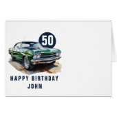 誕生日クラシックアメリカのマッスルカー (正面横)