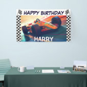 誕生日クラシックレーシングカーバナー 横断幕 (トレードショー)