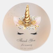 誕生日クラシック丸ステッカー ラウンドシール (正面)