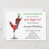 誕生日クリスマスの夜、お祭り騒ぎになろう 招待状 (正面)