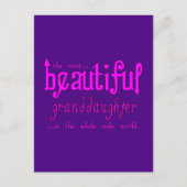 誕生日クリスマスパーティー美しい孫娘 シーズンポストカード (正面)