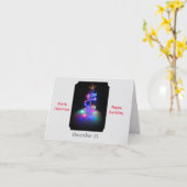 誕生日クリスマス折り返しグリーティングカード カード (黄色い花)