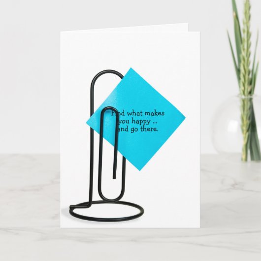 誕生日クリップカードの紙ノート カード (正面)