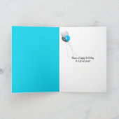 誕生日クリップカードの紙ノート カード (内部)