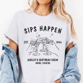 誕生日クルーのバースデー旅行グループマッチング Tシャツ