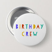 誕生日クルーのピンバッジパーティー好意キッズスワッグバッグ 缶バッジ (正面&裏面)