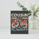 誕生日クルーザーのいとこ バケーション ポストカード (スタンド正面)