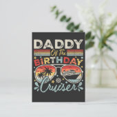 誕生日クルーザー旅行のパパ ポストカード (スタンド正面)