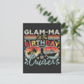 誕生日クルーザー バケーションのグラマ ポストカード (スタンド正面)