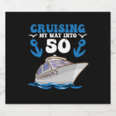 誕生日クルージングマイウェイ50へ スパークリングワインラベル (シングルラベル)