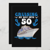 誕生日クルージングマイウェイ50へ 招待状 (正面/裏面)