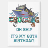 誕生日クルージング オーダーメイド オーシップ マグネット (正面)