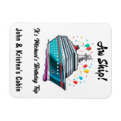 誕生日クルーズおもしろいグルーパーソナライズされたプ マグネット (横)