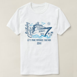 誕生日クルーズと名前をカスタムする&誕生日年 Tシャツ