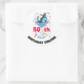 誕生日クルーズグループカスタムアンカー ラウンドシール (バッグ)