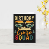 誕生日クルーズシャツ2025スクワッドファミリーバケーション カード (黄色い花)