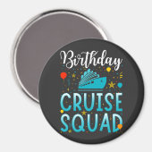 誕生日クルーズスクワッドクルージングバケーションサークル マグネット (正面/裏面)