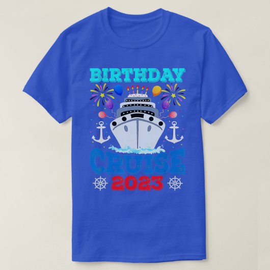 誕生日クルーズスクワッドバースデーパーティークルーズチーム Tシャツ (デザイン正面)