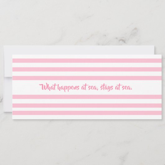 誕生日クルーズチケット搭乗券 招待状 (裏面)