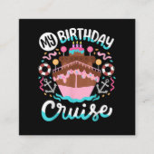 誕生日クルーズバケーションクルーズ旅行 スクエア名刺 (正面)