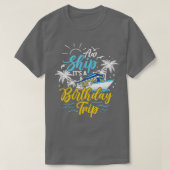 誕生日クルーズボート航海ラグジュアリーコーストモード Tシャツ (デザイン正面)