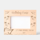 誕生日クルーズ一緒に思い出をつくろう レーザー彫刻フレーム (正面)