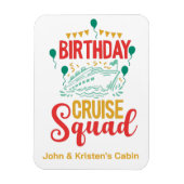 誕生日クルーズ面白いグループパーソナライズドチーム マグネット (縦)