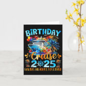 誕生日クルーズ2025思い出を作る家族 カード (黄色い花)