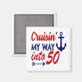 誕生日クルーズ50歳 マグネット (正面/裏面)