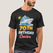 誕生日クルーズ70歳70番目の船マッチングVa Tシャツ (正面)