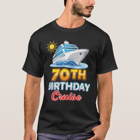 誕生日クルーズ70歳70番目の船マッチングVa Tシャツ (正面)