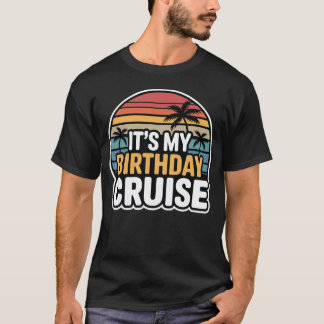 誕生日クルーズ リトロ サンセット Tシャツ