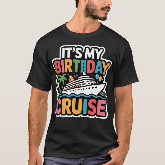 誕生日クルーズ リトロ サンセット Tシャツ (正面)