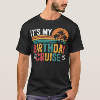 誕生日クルーズ リトロ トロピカル サンセット 旅行 Tシャツ