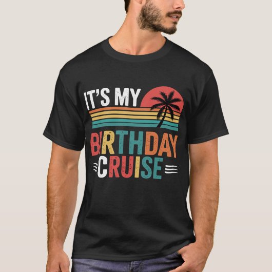 誕生日クルーズ レトロサングラス Tシャツ (正面)