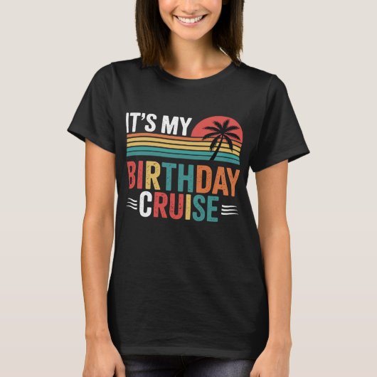 誕生日クルーズ レトロサングラス Tシャツ (正面)