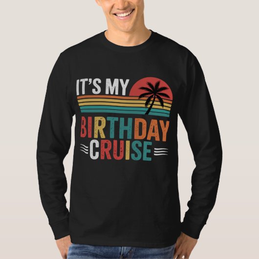誕生日クルーズ レトロサングラス Tシャツ (正面)
