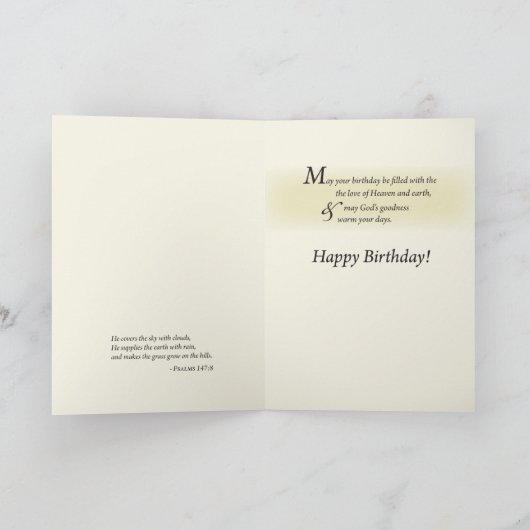 誕生日クロス司祭 カード (内部)